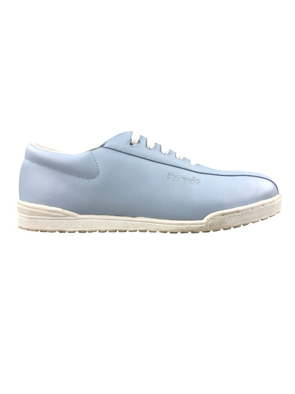 Propet Women's 9.5W (D) Fun Walker Blue Leather Lace-Up Sneakers Shoes W3601